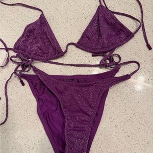 Triangl Swimwear Sparkling Purple Bikini NEVER WORN